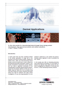 Factsheet "Dermal applications"