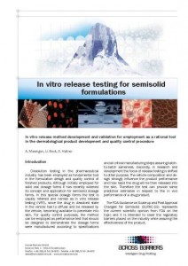 Factsheet "In vitro release testing for semi solid formulations"